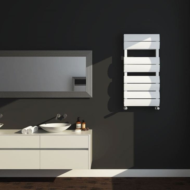 Artemis White Double Panel Aluminium Towel Radiators - Image 2