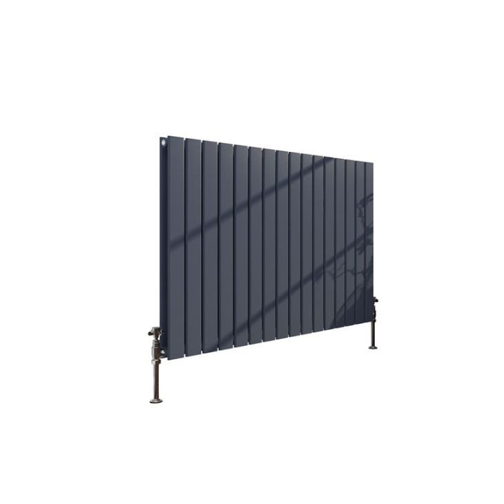 Flat Double Panel Anthracite Room Radiator - Image 2