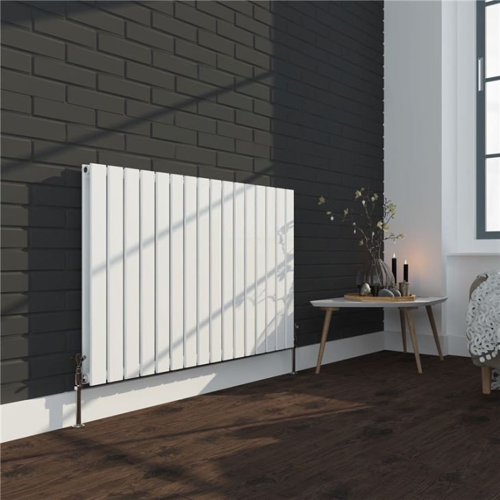Flat Double Panel White Room Radiator - Image 3