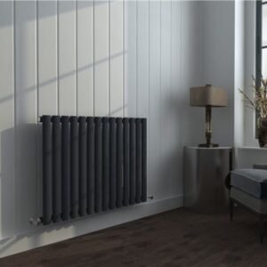 Oval Single Panel Anthracite Radiator