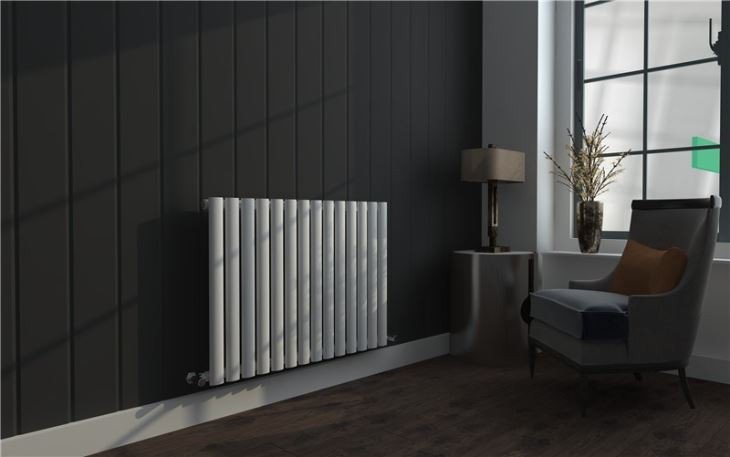 Oval Single Panel White Radiator - Image 3