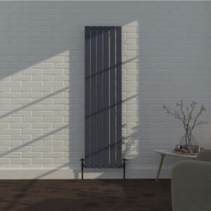 Vertical Flat Single Panel Anthracite Radiator
