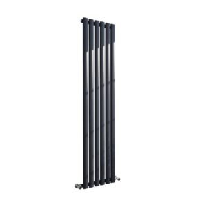 Vertical Oval Single Panel Anthracite Radiator