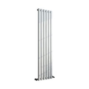 Vertical Oval Single Panel White Radiator